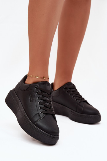 Damen-Sneaker mit Plattform Big Star SS274244 in Schwarz