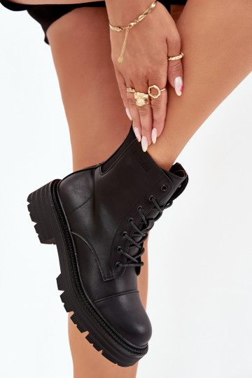 sich Zuarm laufen Arbeitsstiefeletten Feminin Big Star OO274140 schZuarze Farbe