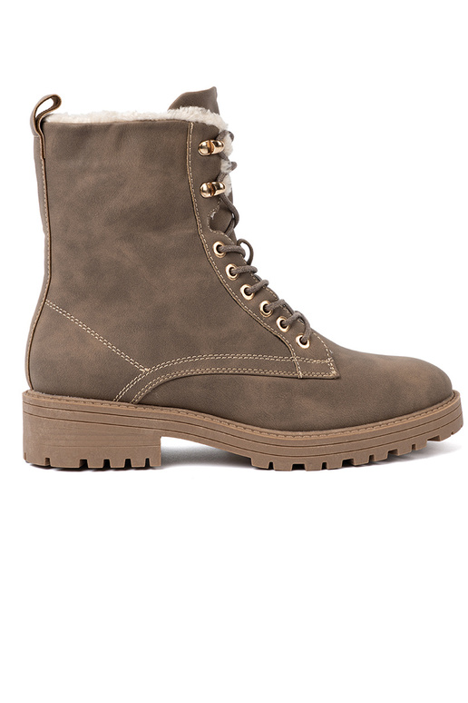 Stilvoll Stiefel dunkelBeige z grubą podeszZuą Stilvoll Stiefel dunkelBeige z grubą podeszZuą