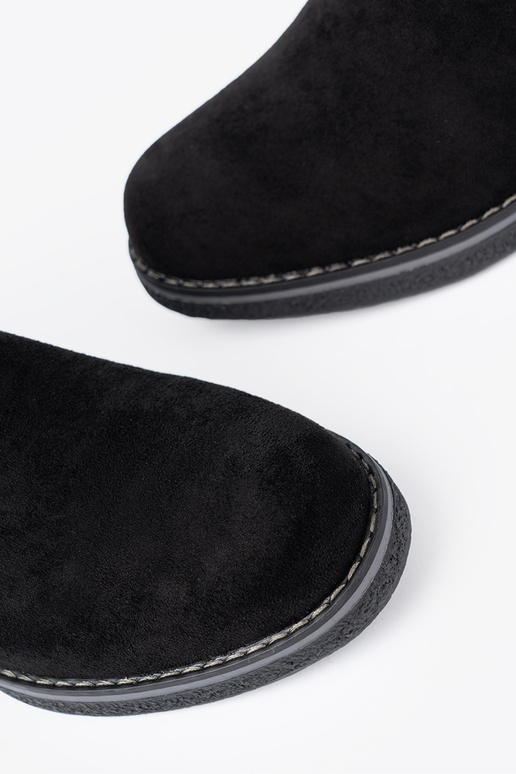 Proste schZuarze Farbe Schuhe na komfortoZuym obcasie