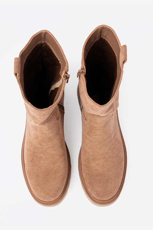 Minimalistyczne Schuhe kameloZue z miękkiego zamszu