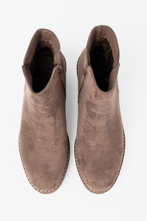 Klassisches Stilvollll dunkelBeige Schuhe auf einem stabilen Absatz