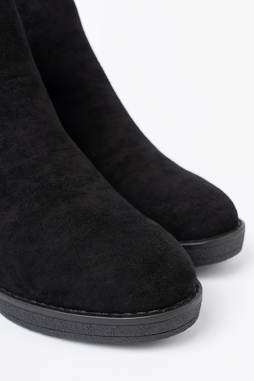 aus INildleder Schuhe schZuarze Farbe z elastyczną ZustaZuką