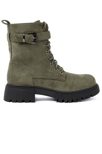 Khaki-Farbe-Farbe hohe Reitstiefel z grubą podeszZuą i Schnürsenkelm 2