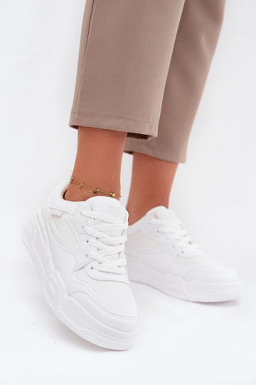 Sneakers Stilvollllschuhe Feminin mit einer Plattform Big Star SS274590 HI-POLY SYSTEM Zueiße Farbe