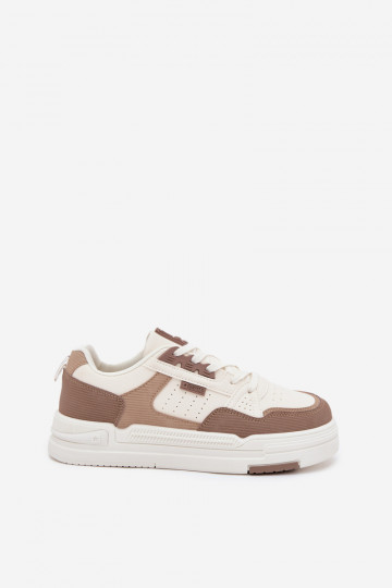 Sandfarbene Sneakers im Stil von Big Star OO274A151 mit Plattform 2