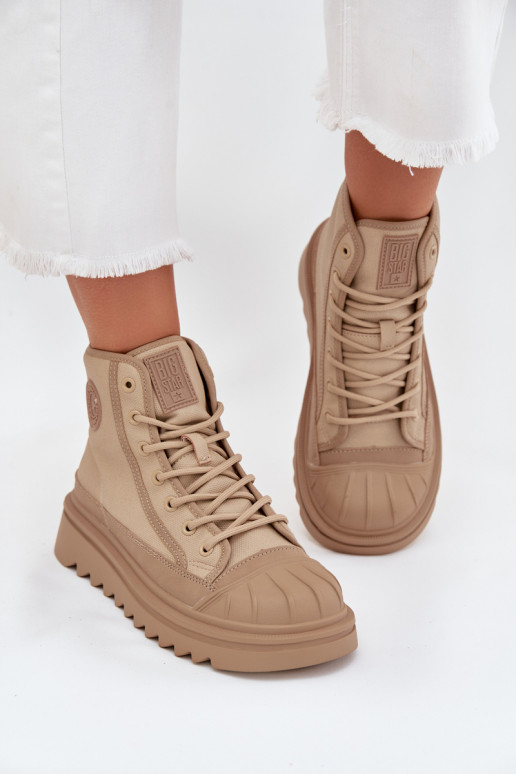 Freizeitschuhe mit Sohle Feminin sich Zuarm laufen Big Star OO274A356 Beige Freizeitschuhe mit Sohle Feminin sich Zuarm laufen Big Star OO274A356 Beige