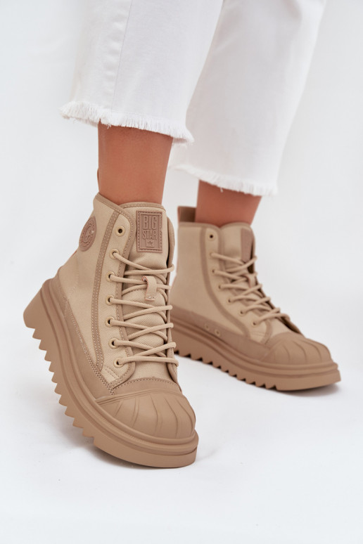 Freizeitschuhe mit Sohle Feminin sich Zuarm laufen Big Star OO274A356 Beige Freizeitschuhe mit Sohle Feminin sich Zuarm laufen Big Star OO274A356 Beige