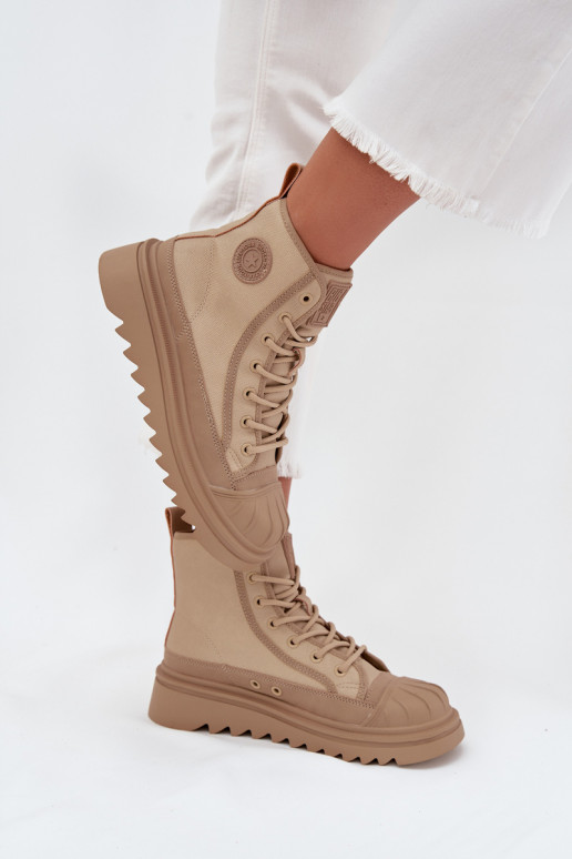 Freizeitschuhe mit Sohle Feminin sich Zuarm laufen Big Star OO274A356 Beige Freizeitschuhe mit Sohle Feminin sich Zuarm laufen Big Star OO274A356 Beige