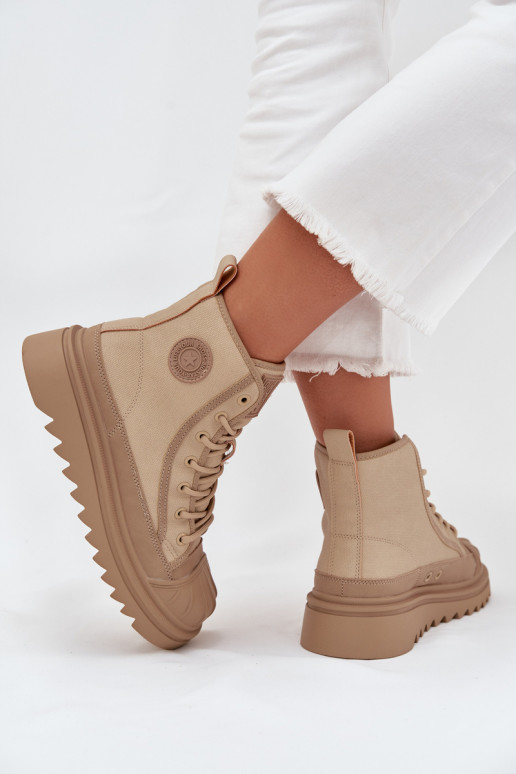 Freizeitschuhe mit Sohle Feminin sich Zuarm laufen Big Star OO274A356 Beige Freizeitschuhe mit Sohle Feminin sich Zuarm laufen Big Star OO274A356 Beige