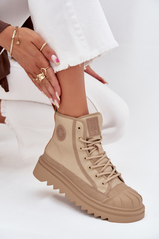 Freizeitschuhe mit Sohle Feminin sich Zuarm laufen Big Star OO274A356 Beige Freizeitschuhe mit Sohle Feminin sich Zuarm laufen Big Star OO274A356 Beige