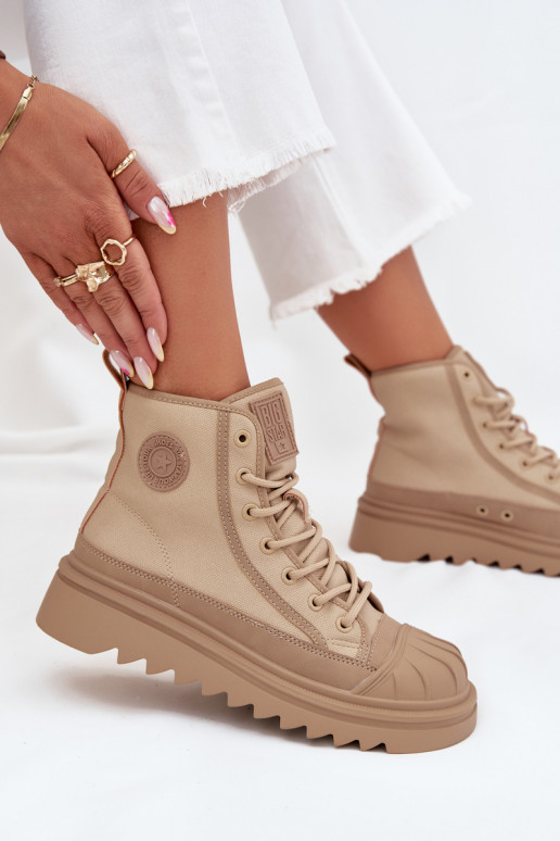 Freizeitschuhe mit Sohle Feminin sich Zuarm laufen Big Star OO274A356 Beige Freizeitschuhe mit Sohle Feminin sich Zuarm laufen Big Star OO274A356 Beige