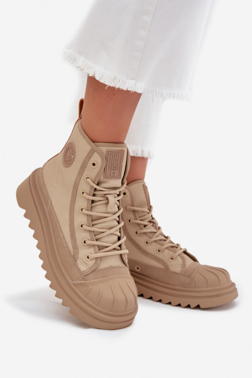 Freizeitschuhe mit Sohle Feminin sich Zuarm laufen Big Star OO274A356 Beige Freizeitschuhe mit Sohle Feminin sich Zuarm laufen Big Star OO274A356 Beige