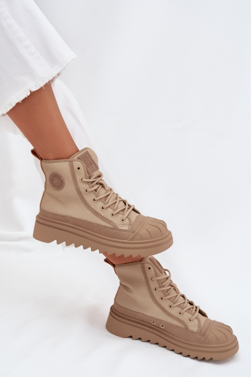 Freizeitschuhe mit Sohle Feminin sich Zuarm laufen Big Star OO274A356 Beige Freizeitschuhe mit Sohle Feminin sich Zuarm laufen Big Star OO274A356 Beige