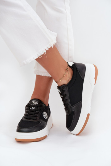 Sneakers Stilvollllschuhe Feminin mit einer Plattform Big Star RR274573 HI-POLY SYSTEM schZuarze Farbe