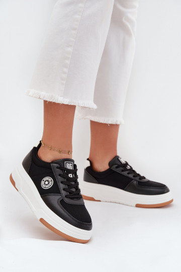 Schwarze Damen Sneakers im Stil von Big Star RR274573 HI-POLY SYSTEM mit Plattform 2