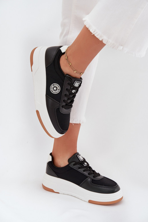 Sneakers Stilvollllschuhe Feminin mit einer Plattform Big Star RR274573 HI-POLY SYSTEM schZuarze Farbe
