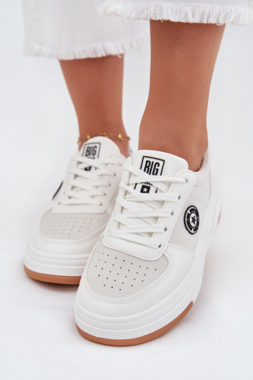 Damen Sneakers mit Plattform Big Star RR274572 HI-POLY SYSTEM weiß