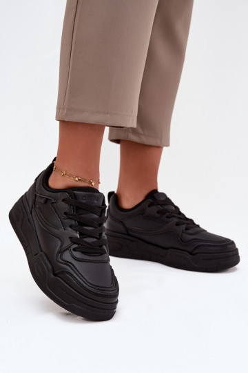Damen schwarze Sneakers mit Plateau Big Star SS274589 HI-POLY SYSTEM 2