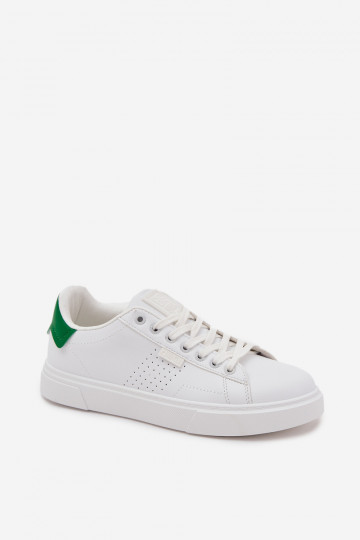lässige Schuhe Sneakers Stilvollllschuhe Männlich aus Öko-Leder Big Star OO174116 INeiß-grüne Farbe