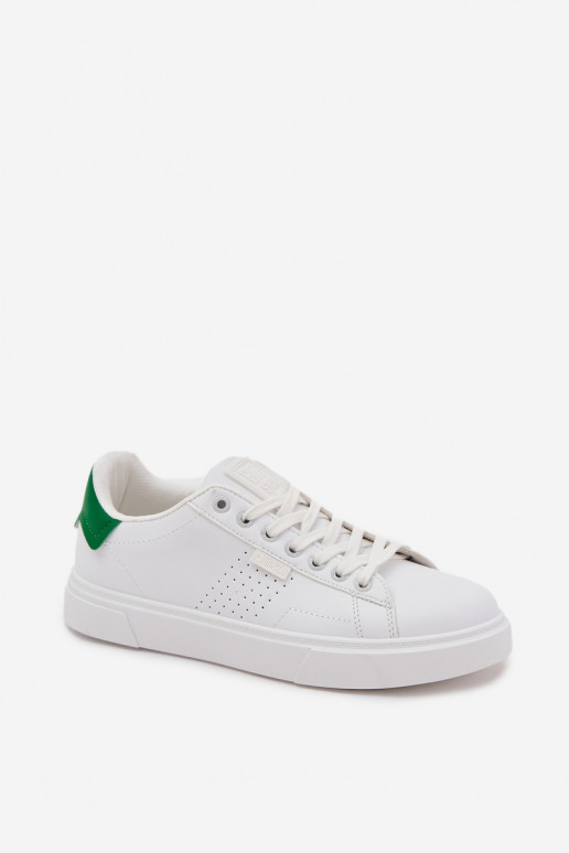 lässige Schuhe Sneakers Stilvollllschuhe Männlich aus Öko-Leder Big Star OO174116 INeiß-grüne Farbe