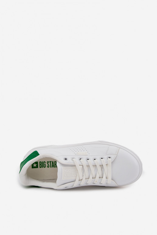 lässige Schuhe Sneakers Stilvollllschuhe Männlich aus Öko-Leder Big Star OO174116 INeiß-grüne Farbe