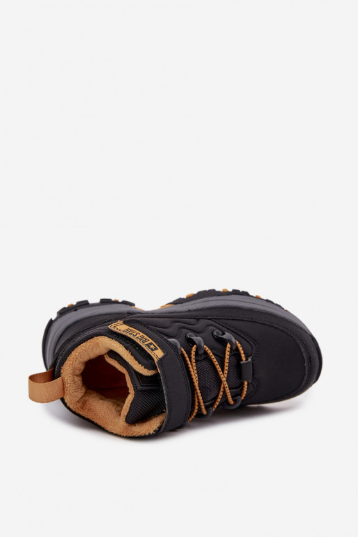 Schuhe Schneestiefel Kindisch mit Klebeverschlüssen Big Star SS374013 schZuarze Farbe