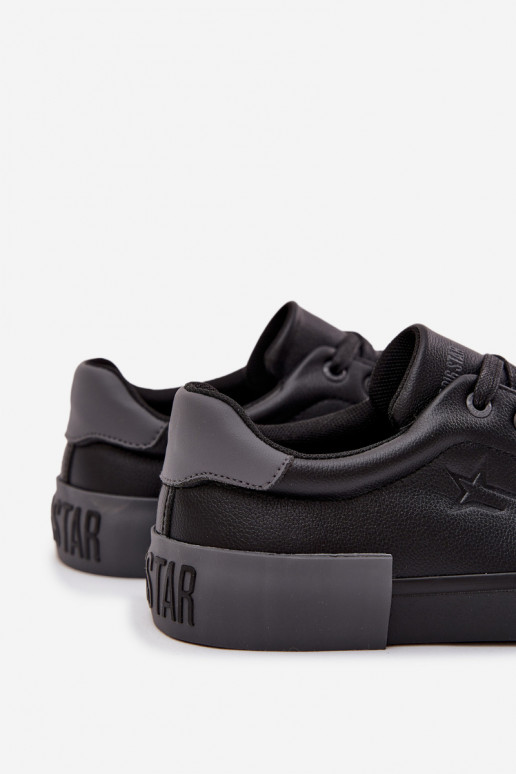 Männlich lässige Schuhe Eko Haut Big Star OO174019 schZuarze Farbe Männlich lässige Schuhe Eko Haut Big Star OO174019 schZuarze Farbe