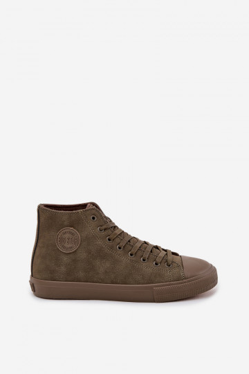 Freizeitschuhe für Herren sich Zuarm laufen aus Öko-Leder Big Star OO174250 HI-POLY SYSTEM Khaki-Farbe 2