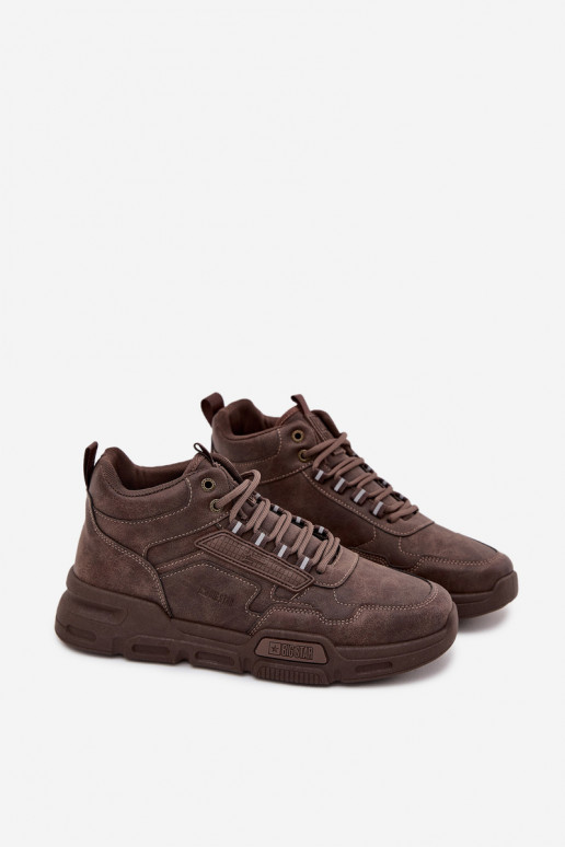 Sneakers Stilvollllschuhe Männlich Big Star SS174283 HI-POLY SYSTEM dunkelbraun