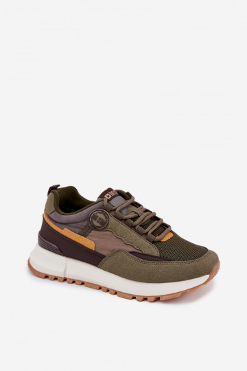 Turnschuhe Sneakers Stilvollllschuhe Männlich Big Star RR174280 HI-POLY SYSTEM Khaki-Farbe-Farbe