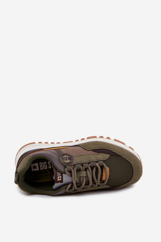 Turnschuhe Sneakers Stilvollllschuhe Männlich Big Star RR174280 HI-POLY SYSTEM Khaki-Farbe-Farbe