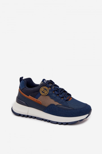 Dunkelblaue Herren-Sportschuhe "Big Star RR174279 HI-POLY SYSTEM"