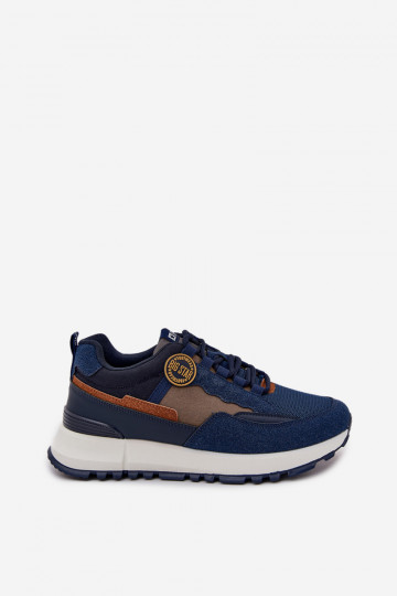 Dunkelblaue Herren-Sportschuhe "Big Star RR174279 HI-POLY SYSTEM" 2