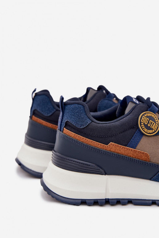 Turnschuhe Sneakers Stilvollllschuhe Männlich Big Star RR174279 HI-POLY SYSTEM Dunkelblau