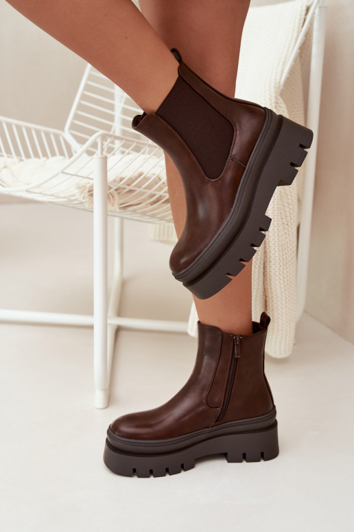 sich Zuarm laufen stylische Stiefel Feminin mit einer Plattform CzekoladoZue Ismira