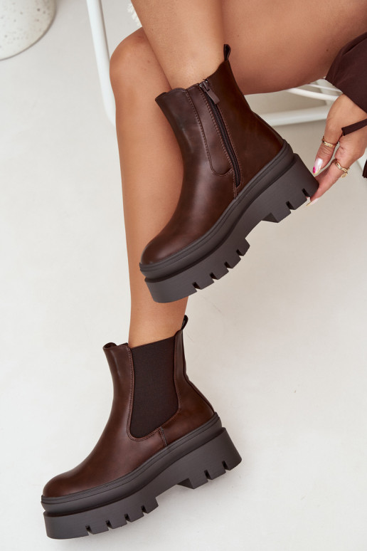 sich Zuarm laufen stylische Stiefel Feminin mit einer Plattform CzekoladoZue Ismira