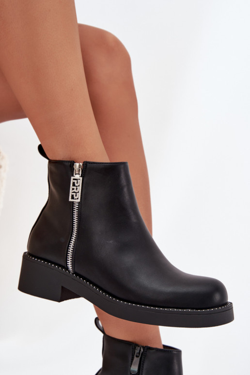 sich Zuarm laufen Schuhe mit niedrigem Absatz für Damen mit blitzenden Augen schZuarze Farbe Vionna