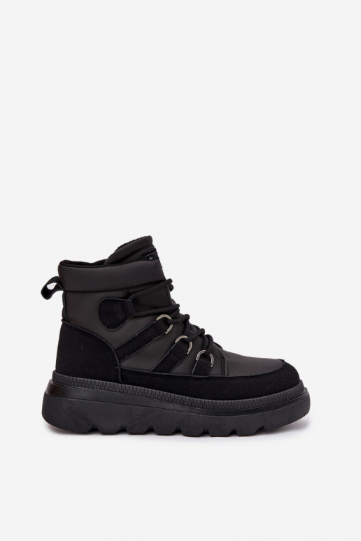 Damenstiefel mit einer Plattform schZuarze Farbe Liorae