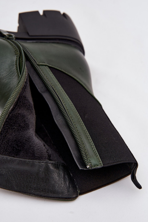 Damenstiefel Klocke Eko Haut Khaki-Farbe-Farbe Kyra