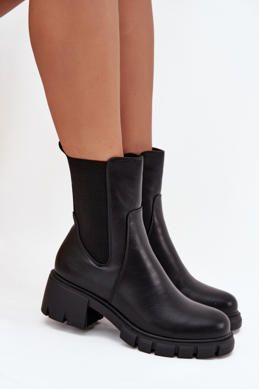 Damenstiefel Klocke Eko Haut schZuarze Farbe Kyra Damenstiefel Klocke Eko Haut schZuarze Farbe Kyra