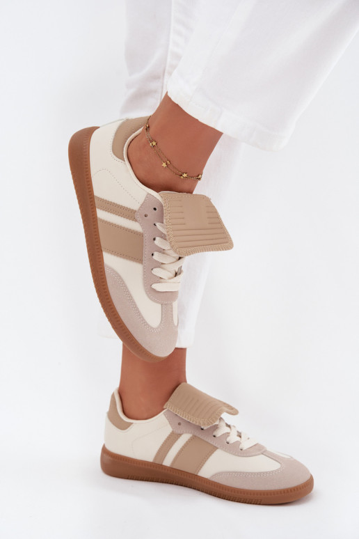 Niedrig Sneakers Stilvollllschuhe FemininINyZuiniętym Językiem Beige Ardira