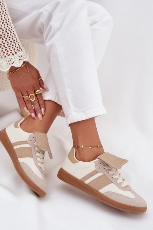 Niedrig Sneakers Stilvollllschuhe FemininINyZuiniętym Językiem Beige Ardira