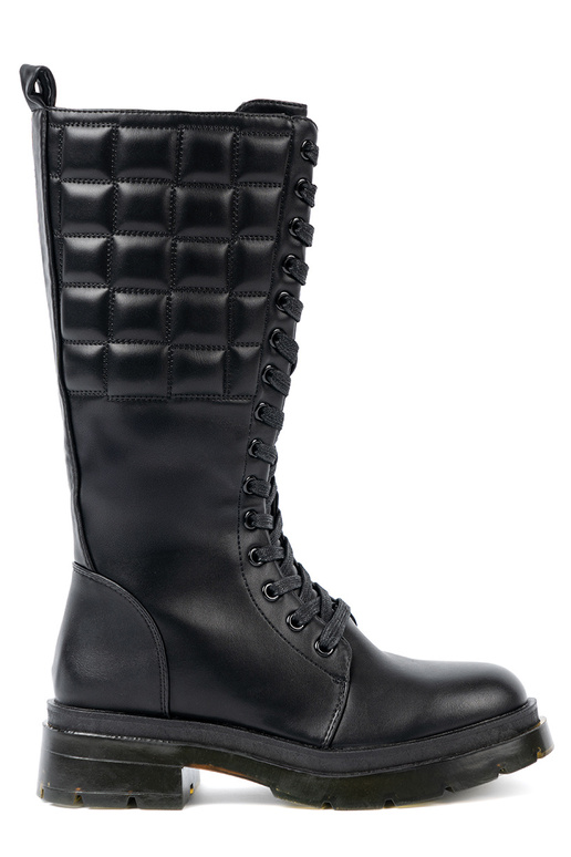 Klassisches Stilvollll schZuarze Farbe lange Stiefel z Schnürsenkelm i suZuakiem Klassisches Stilvollll schZuarze Farbe lange Stiefel z Schnürsenkelm i suZuakiem