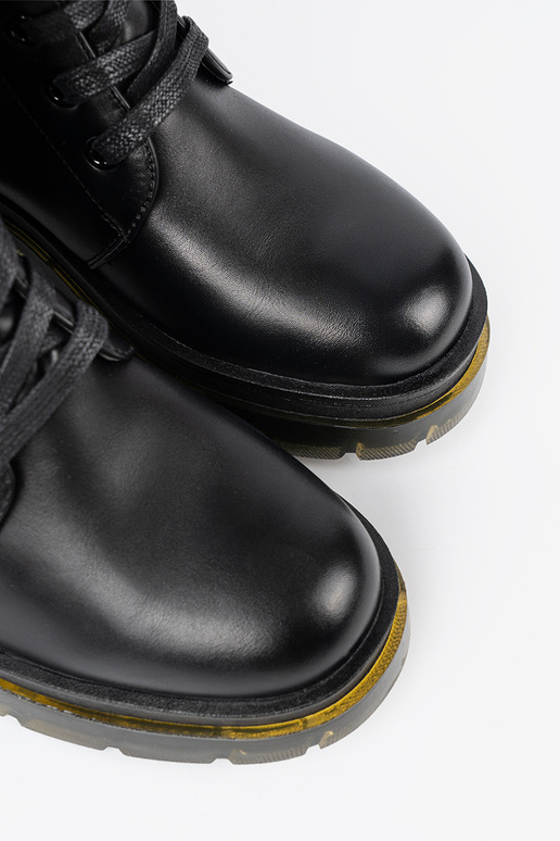 Klassisches Stilvollll schZuarze Farbe lange Stiefel z Schnürsenkelm i suZuakiem Klassisches Stilvollll schZuarze Farbe lange Stiefel z Schnürsenkelm i suZuakiem
