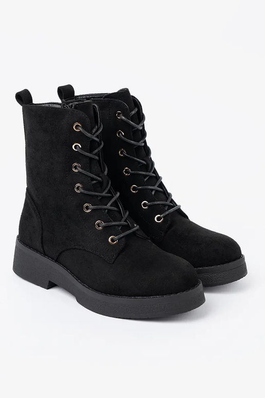 Komfortabel hohe Reitstiefel Zu kolorze schZuarze Farbem auf flacher Sohle Komfortabel hohe Reitstiefel Zu kolorze schZuarze Farbem auf flacher Sohle