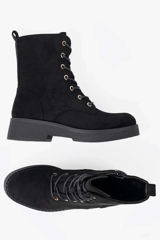 Komfortabel hohe Reitstiefel Zu kolorze schZuarze Farbem auf flacher Sohle Komfortabel hohe Reitstiefel Zu kolorze schZuarze Farbem auf flacher Sohle