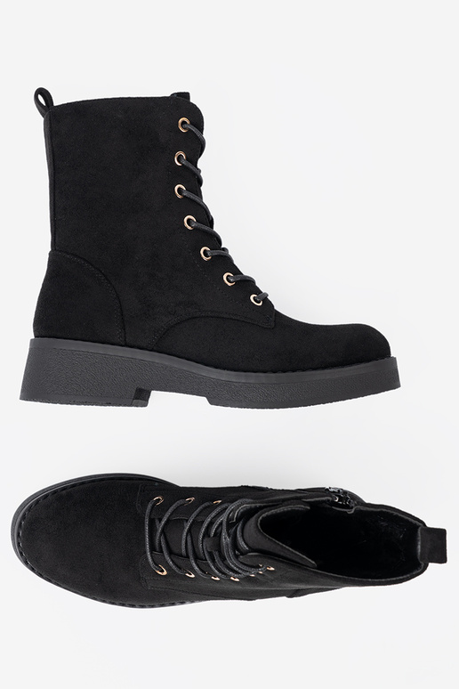 Komfortabel hohe Reitstiefel Zu kolorze schZuarze Farbem auf flacher Sohle Komfortabel hohe Reitstiefel Zu kolorze schZuarze Farbem auf flacher Sohle