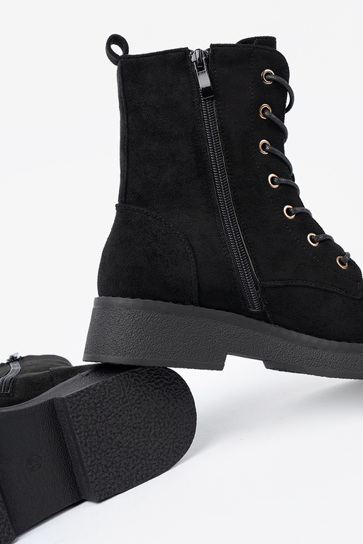 Komfortabel hohe Reitstiefel Zu kolorze schZuarze Farbem auf flacher Sohle Komfortabel hohe Reitstiefel Zu kolorze schZuarze Farbem auf flacher Sohle