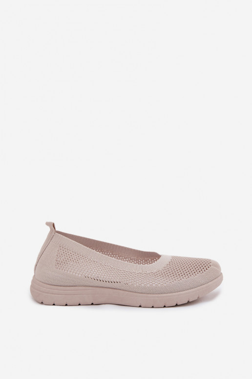 Netz Ballerinas Feminin IN SportoZuym Stylu Beige Virella